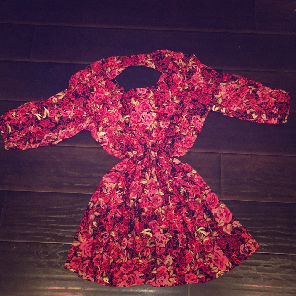 New Embroidered black and red dress